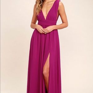 Lulus Heavenly Hues Magenta Maxi Dress